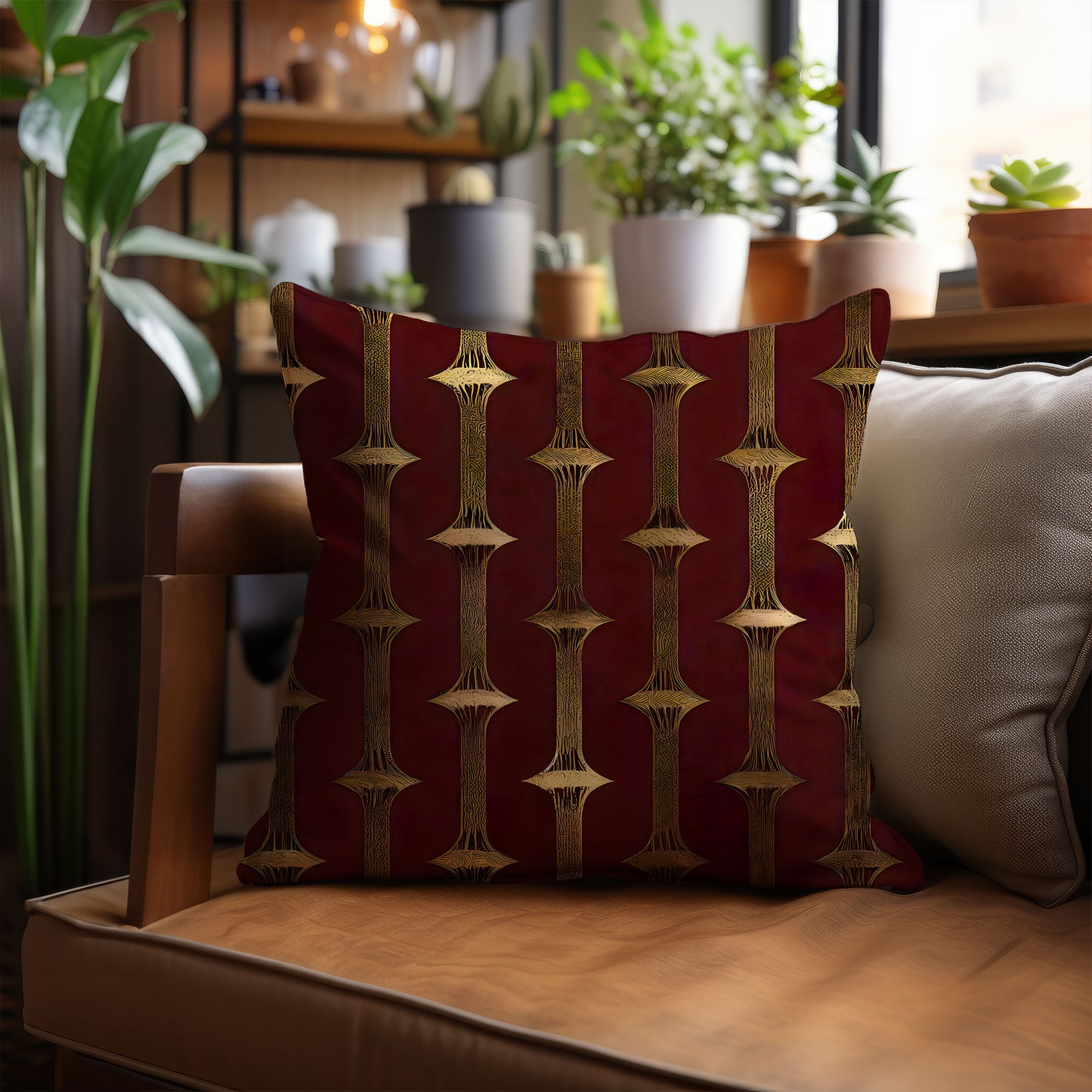 Bamboo Stripe Throw Pillow