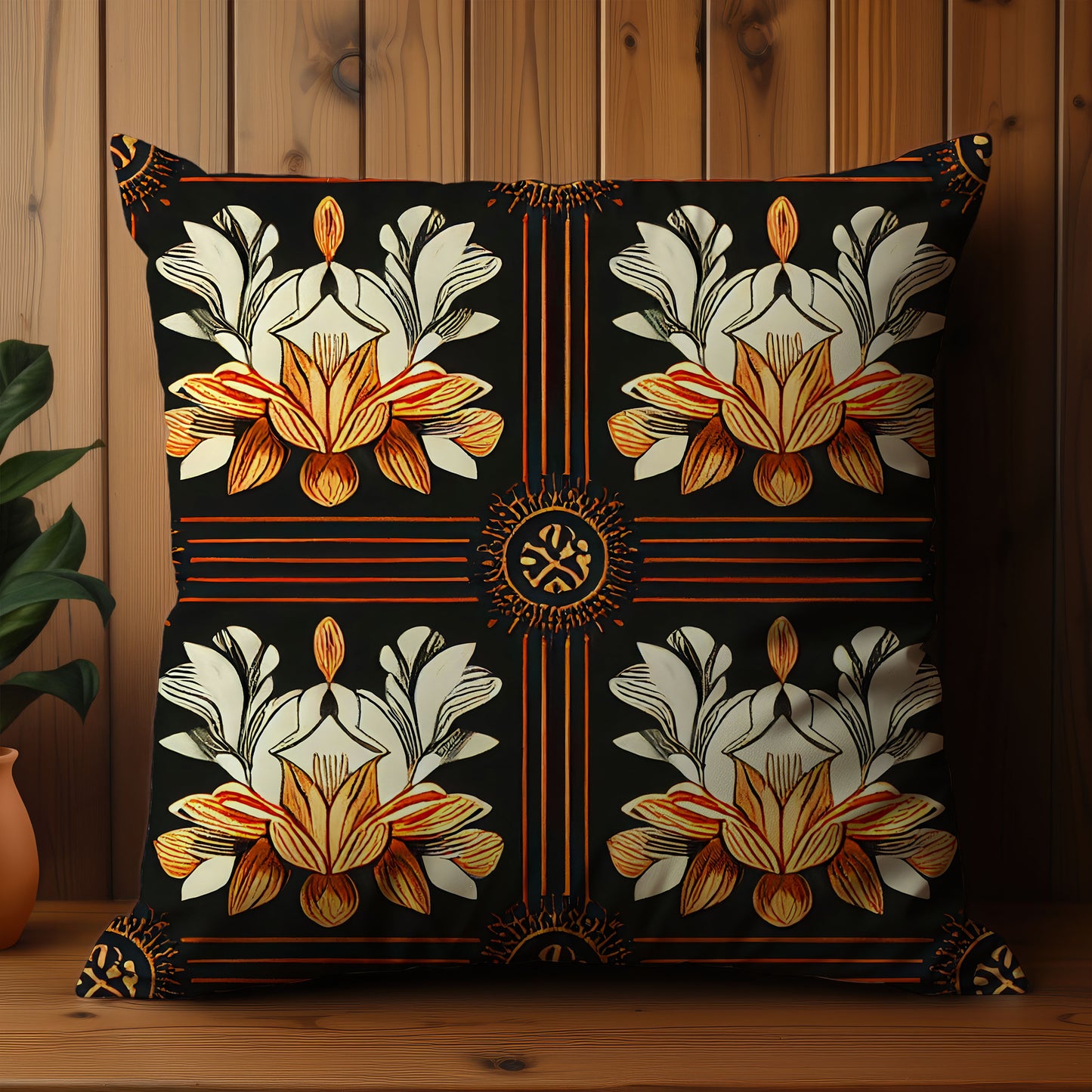 Odyssey Art Nouveau Throw Pillow