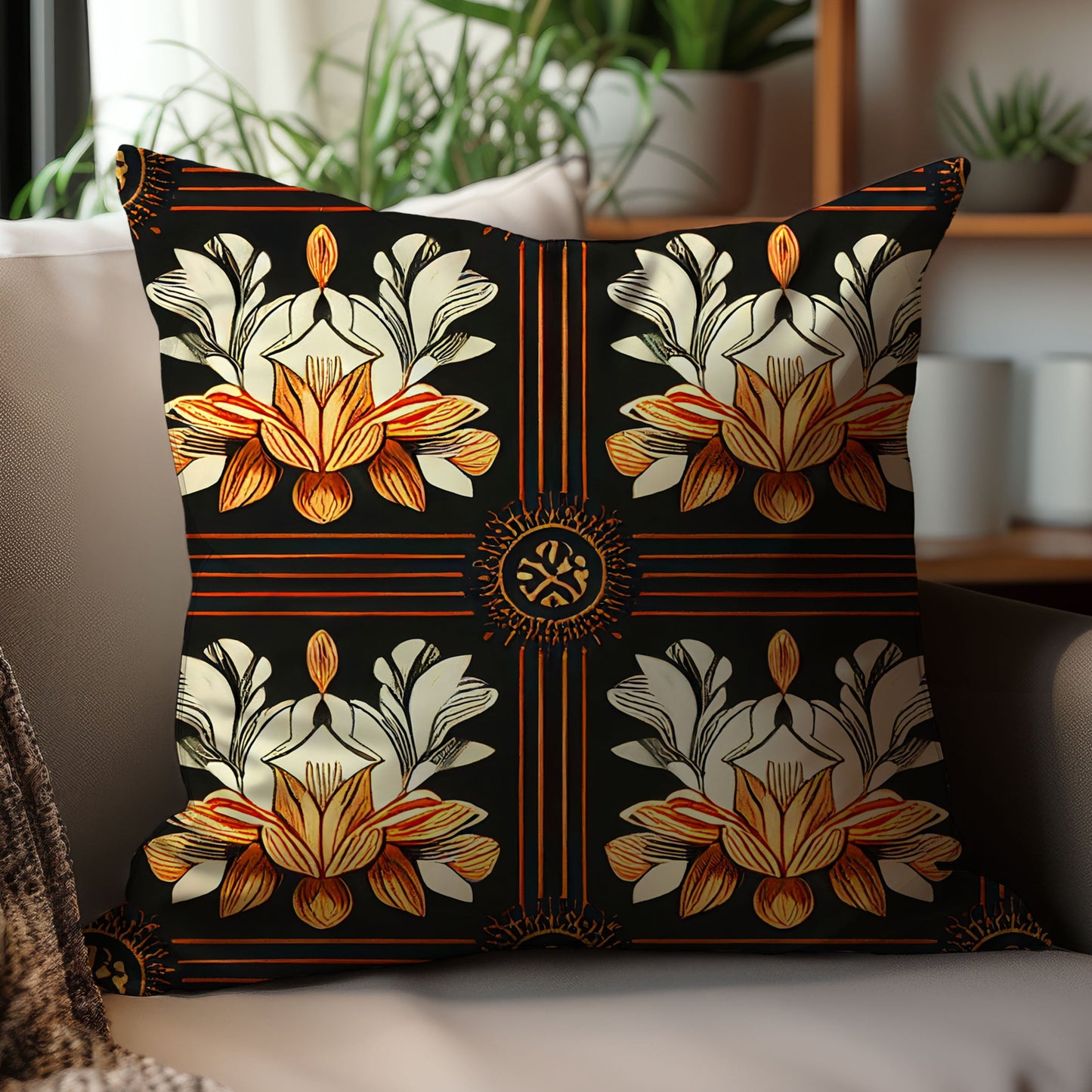 Odyssey Art Nouveau Throw Pillow