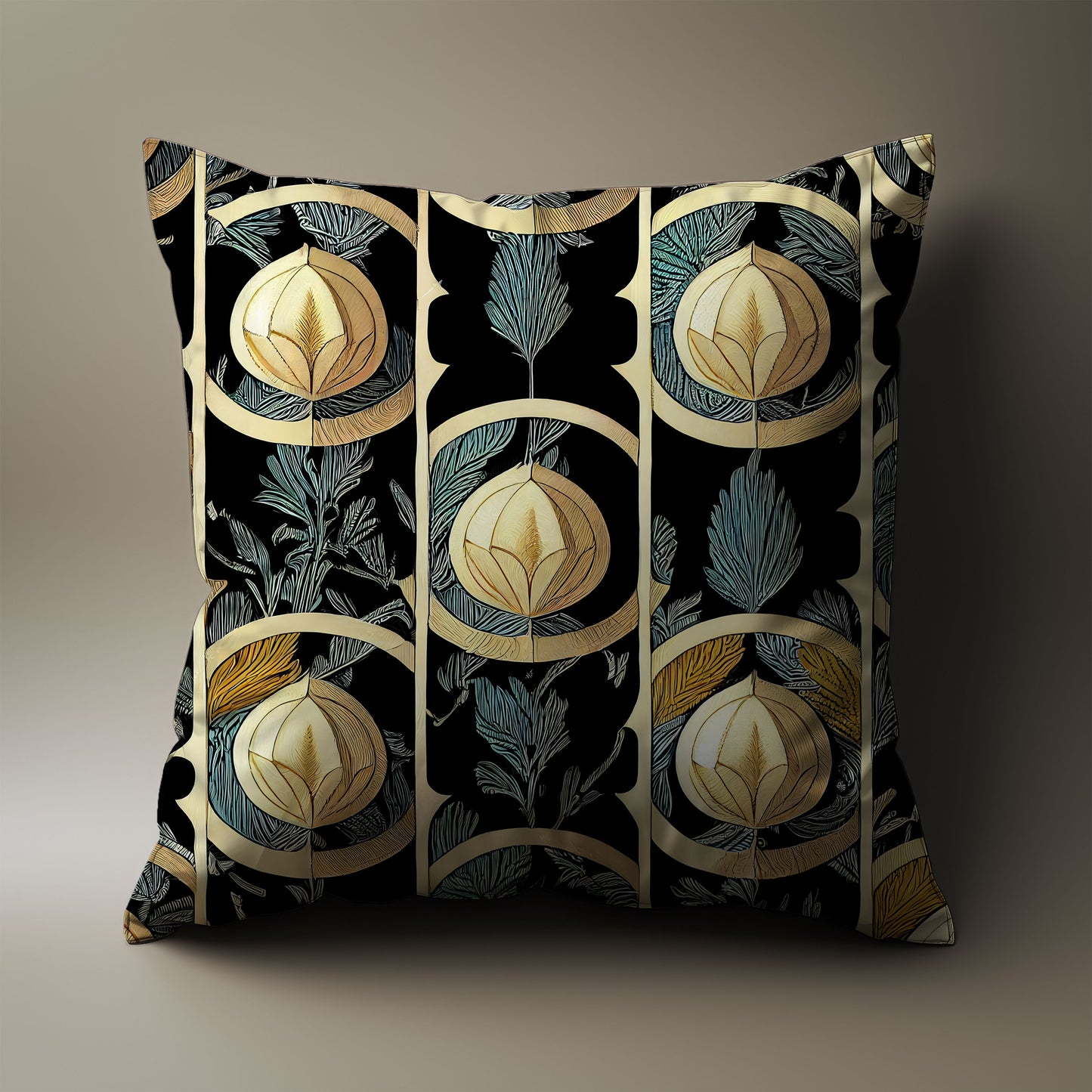 Art Nouveau Stripe Throw Pillow