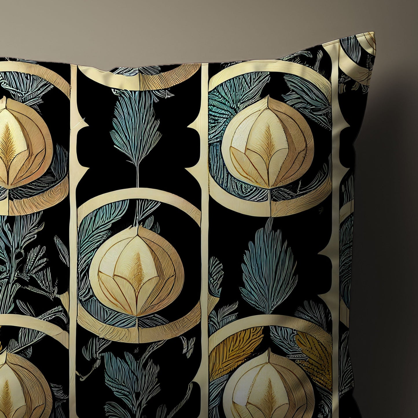 Art Nouveau Stripe Throw Pillow