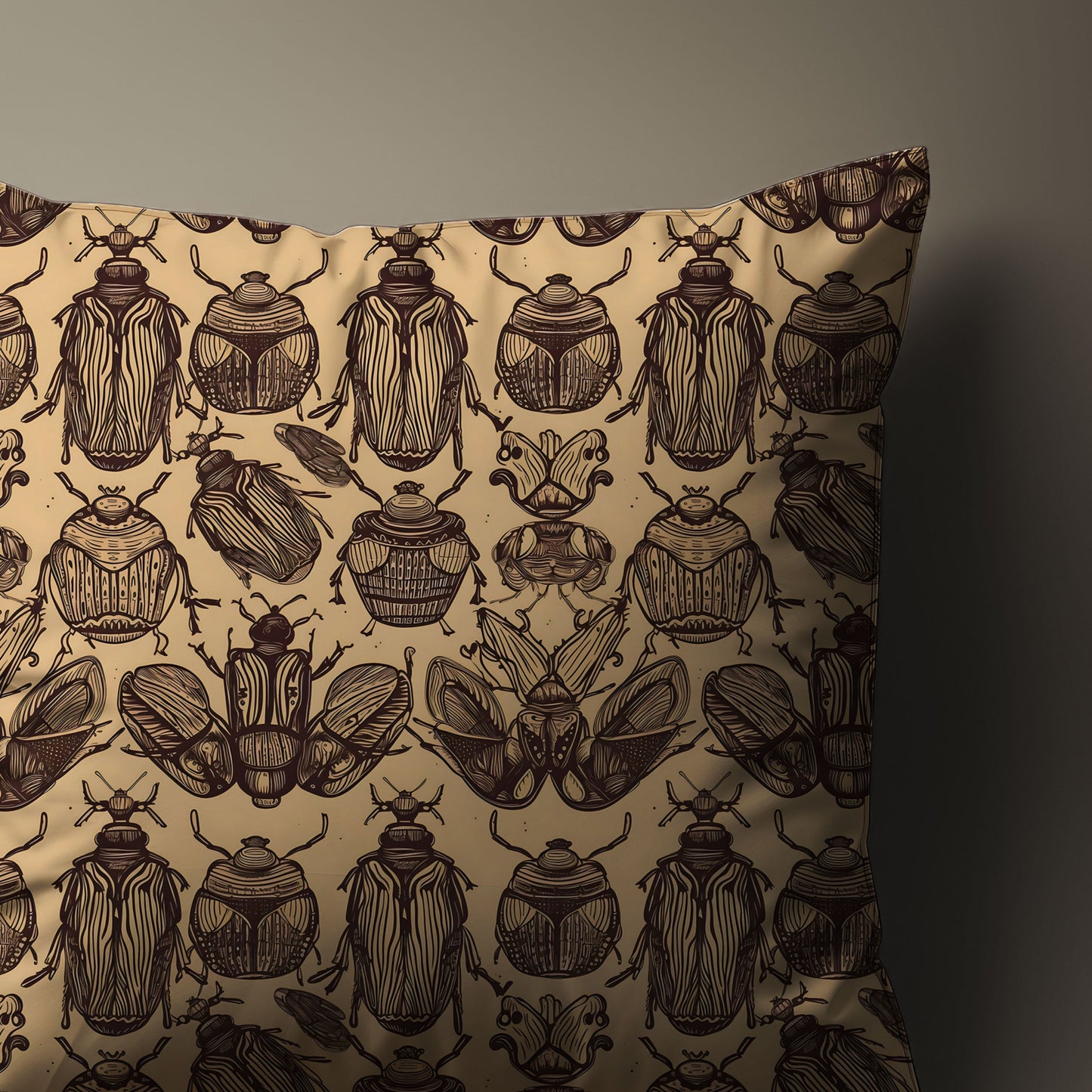 Beetle Shadow Throw Pillow