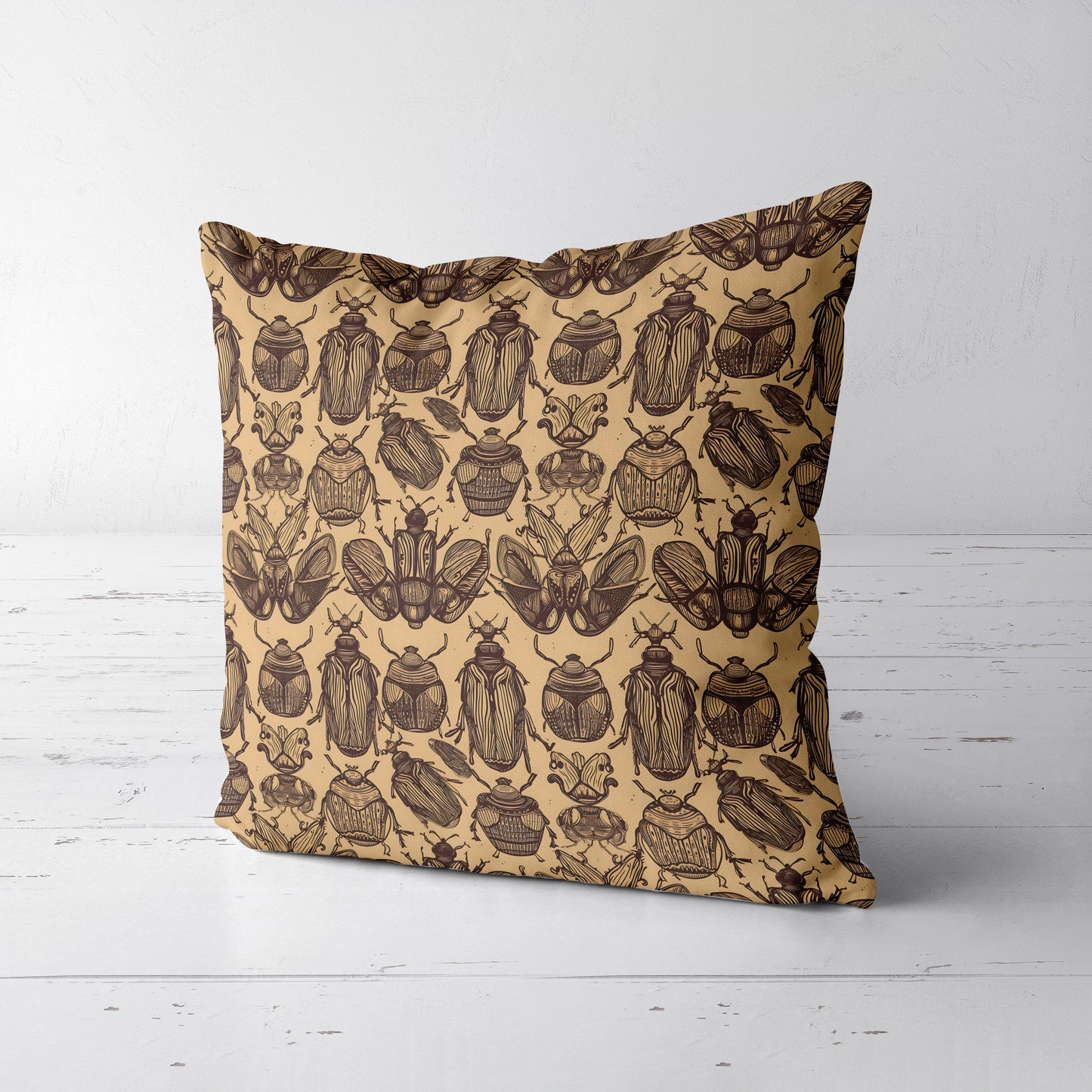 Beetle Shadow Throw Pillow