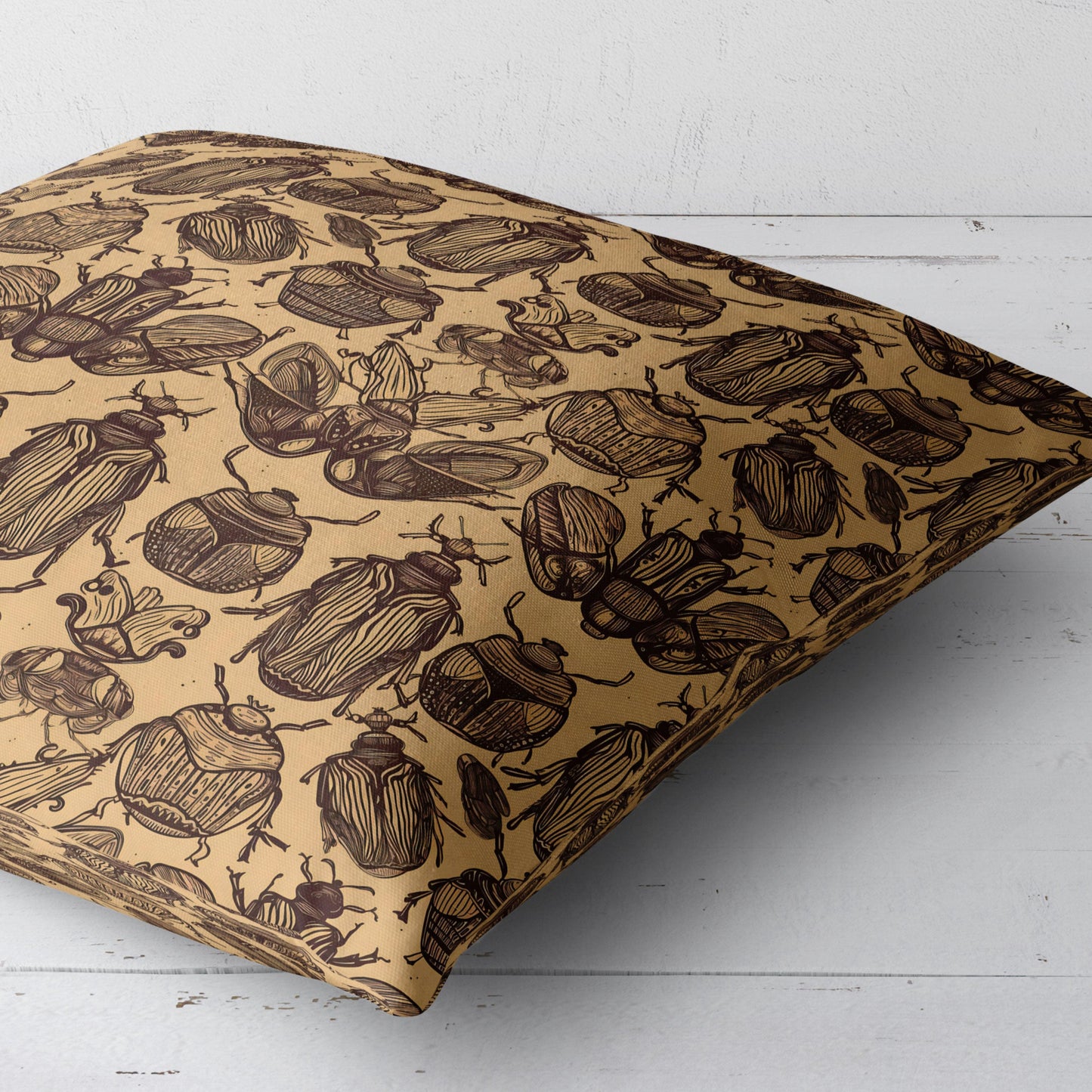 Beetle Shadow Throw Pillow