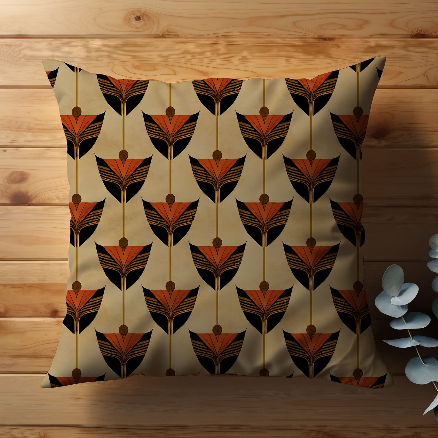 Odyssey Art Deco Throw Pillow