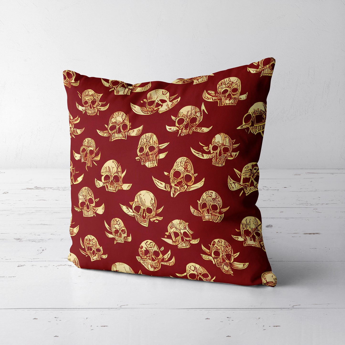 Pirate Skull Throw Pillow