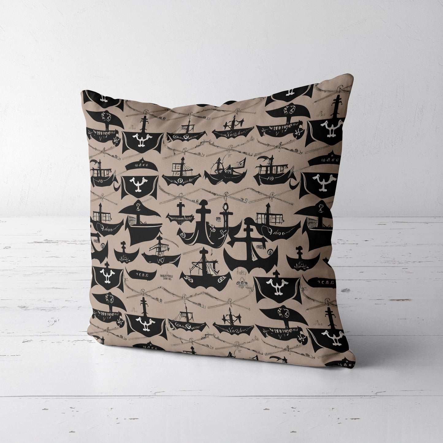 Pirate Ship Throw Pillow