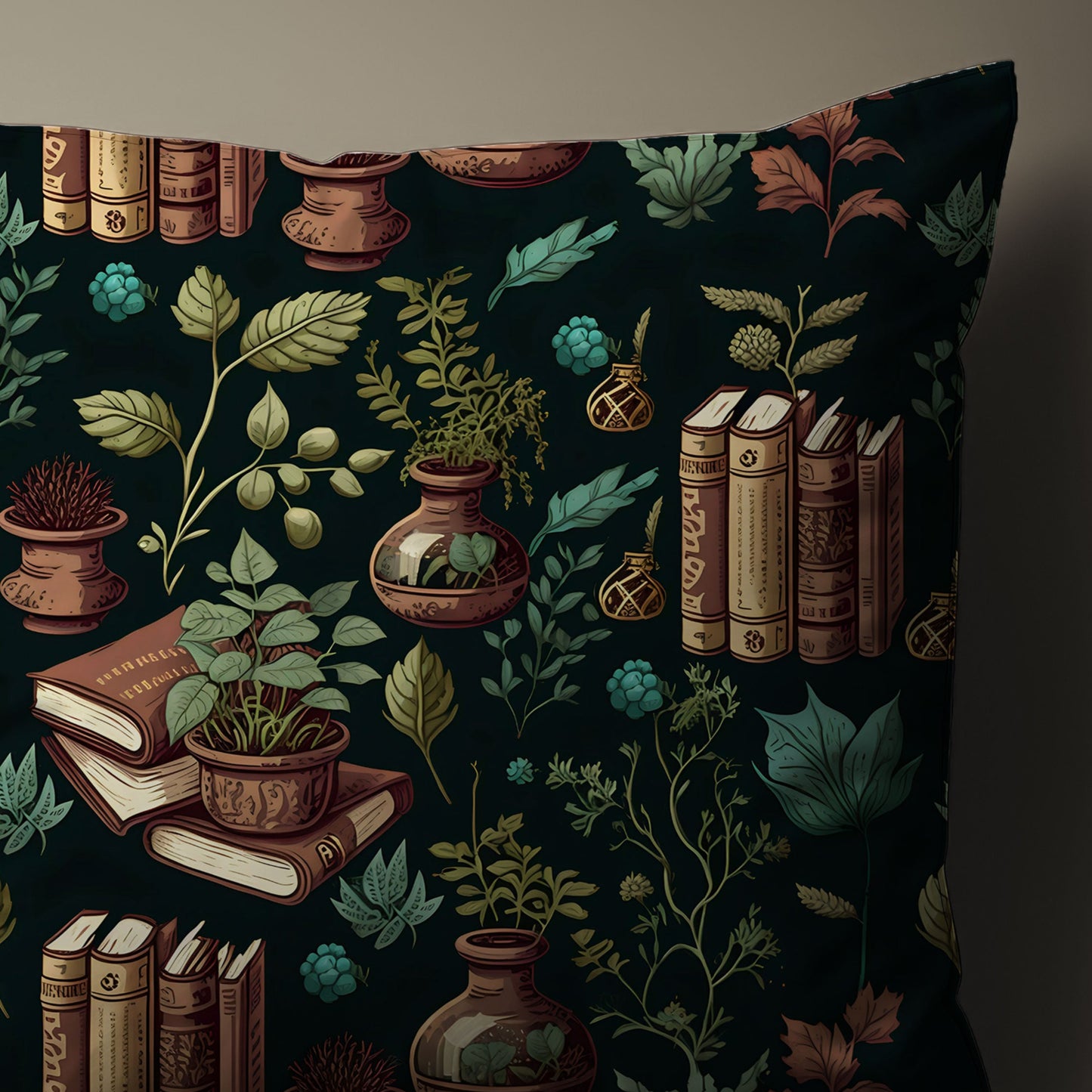 Study Botanical Throw Pillow