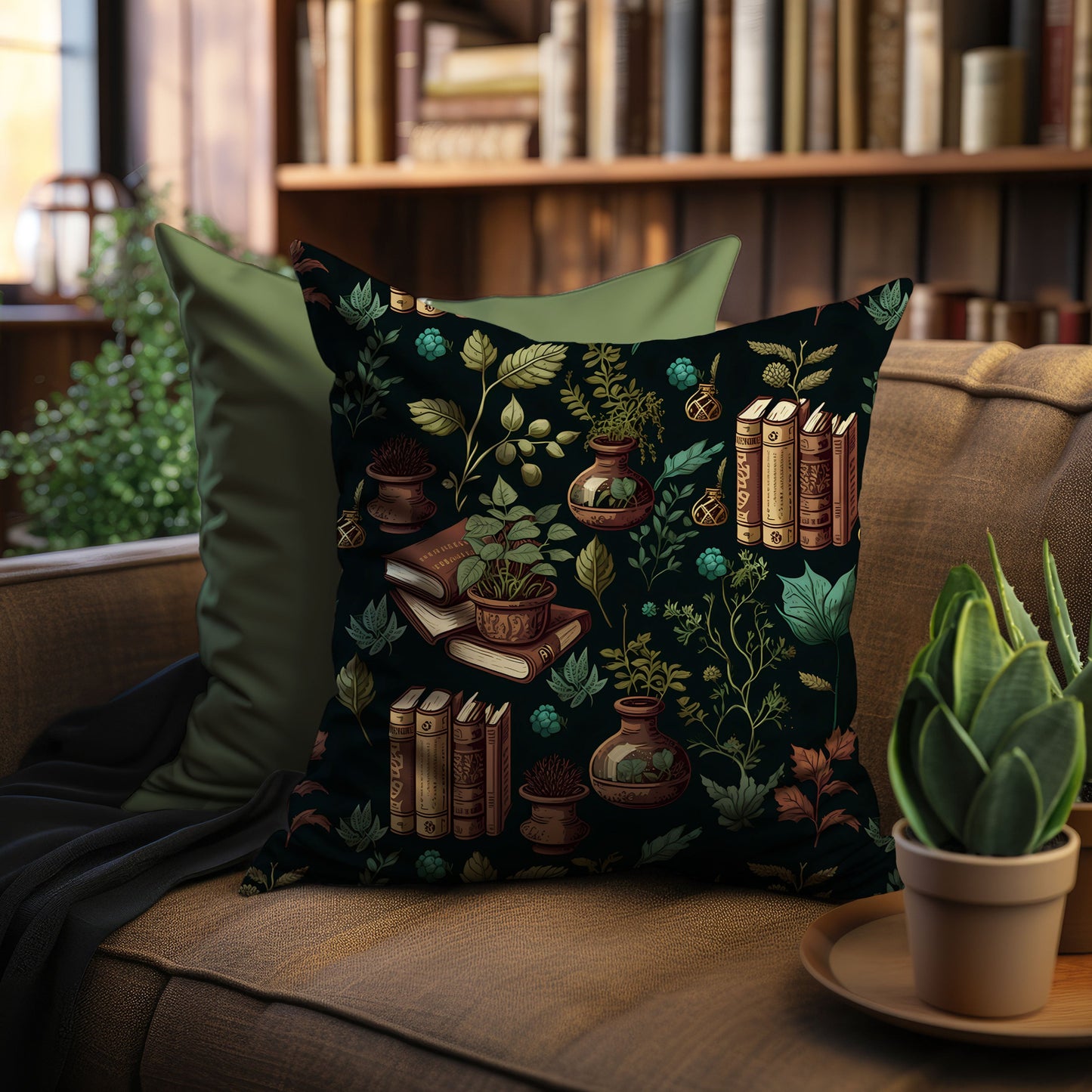 Study Botanical Throw Pillow