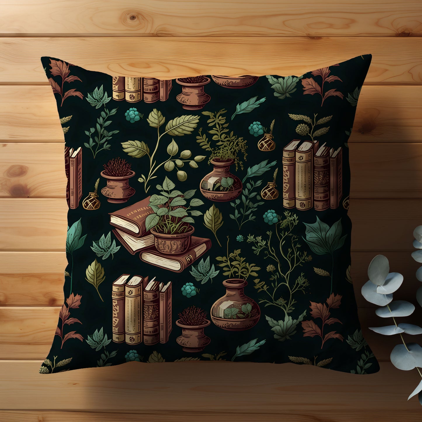 Study Botanical Throw Pillow