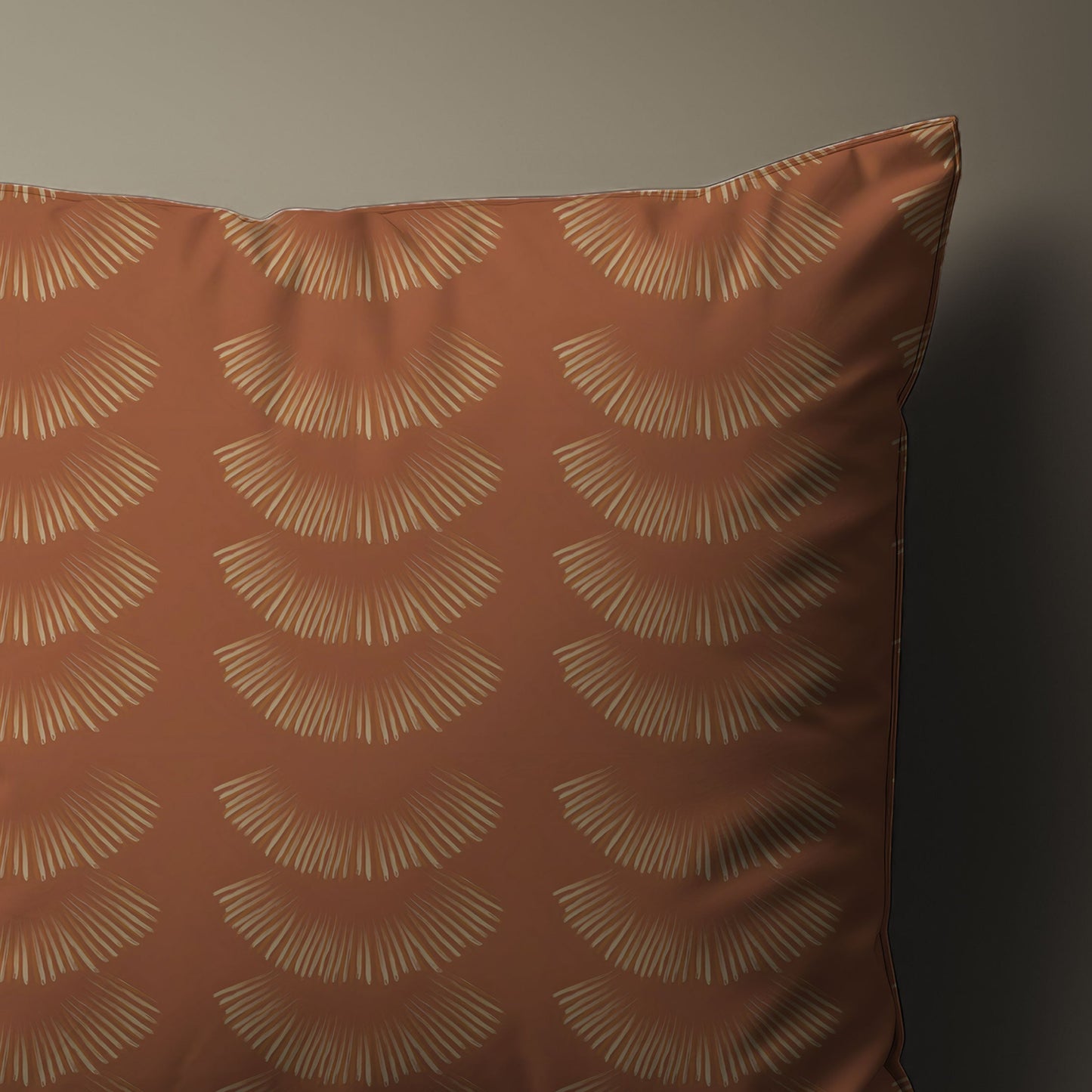 Dark Apricot and Wisps Throw Pillow