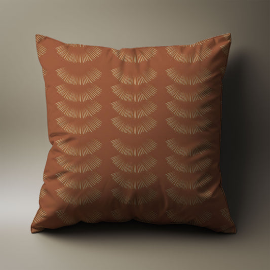 Dark Apricot and Wisps Throw Pillow