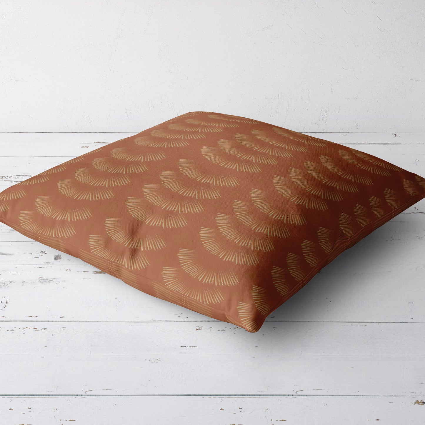 Dark Apricot and Wisps Throw Pillow