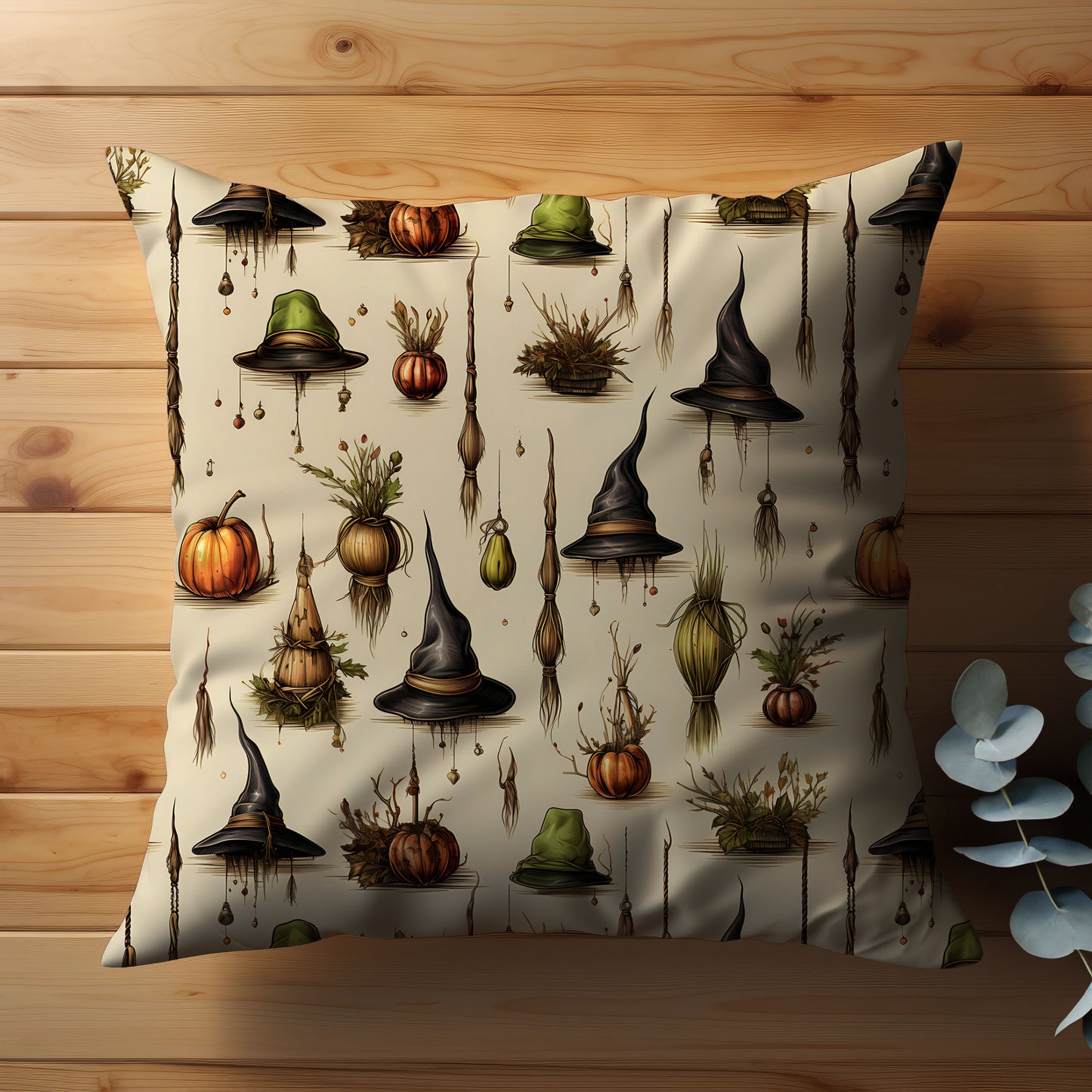Witch Harvest Throw Pillow