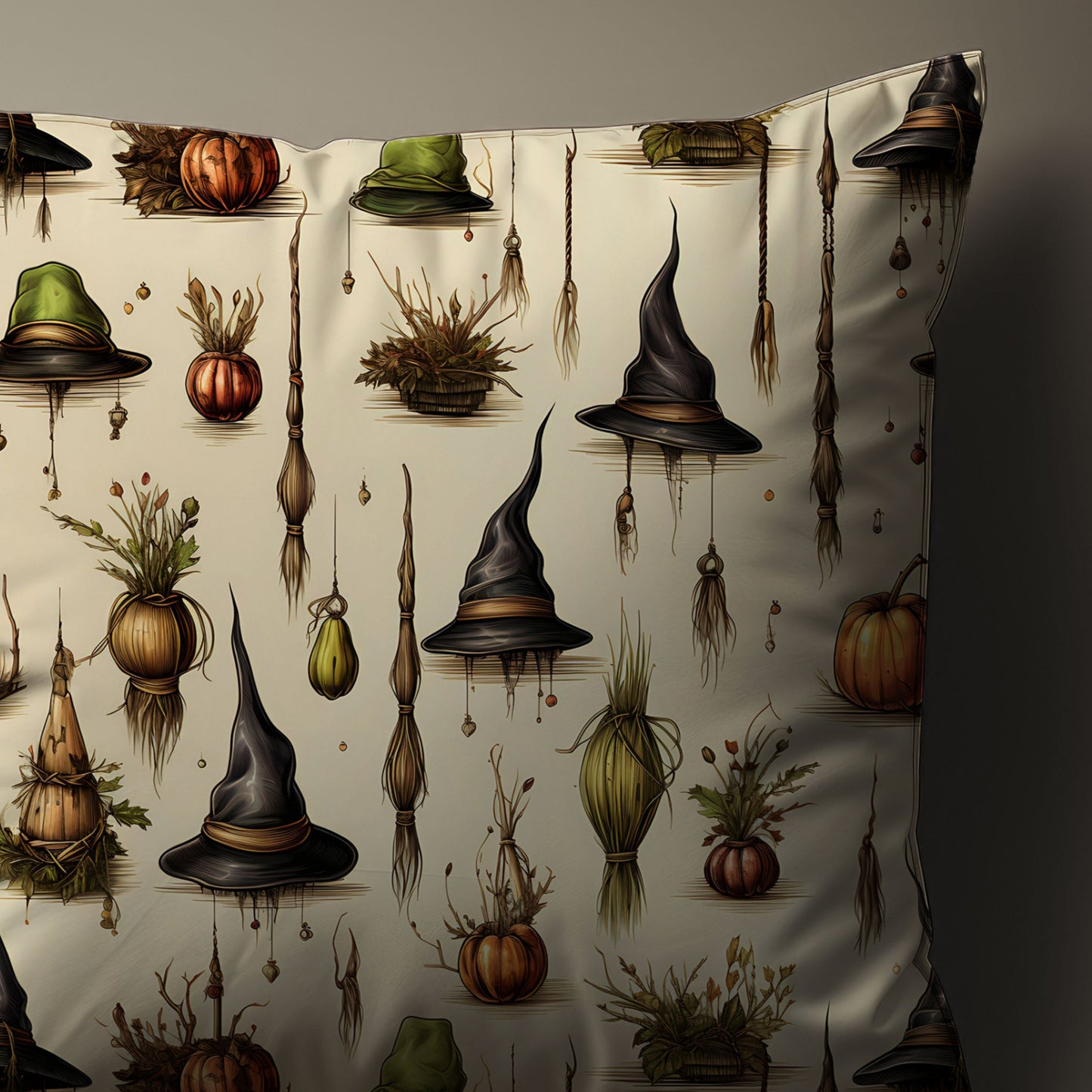 Witch Harvest Throw Pillow