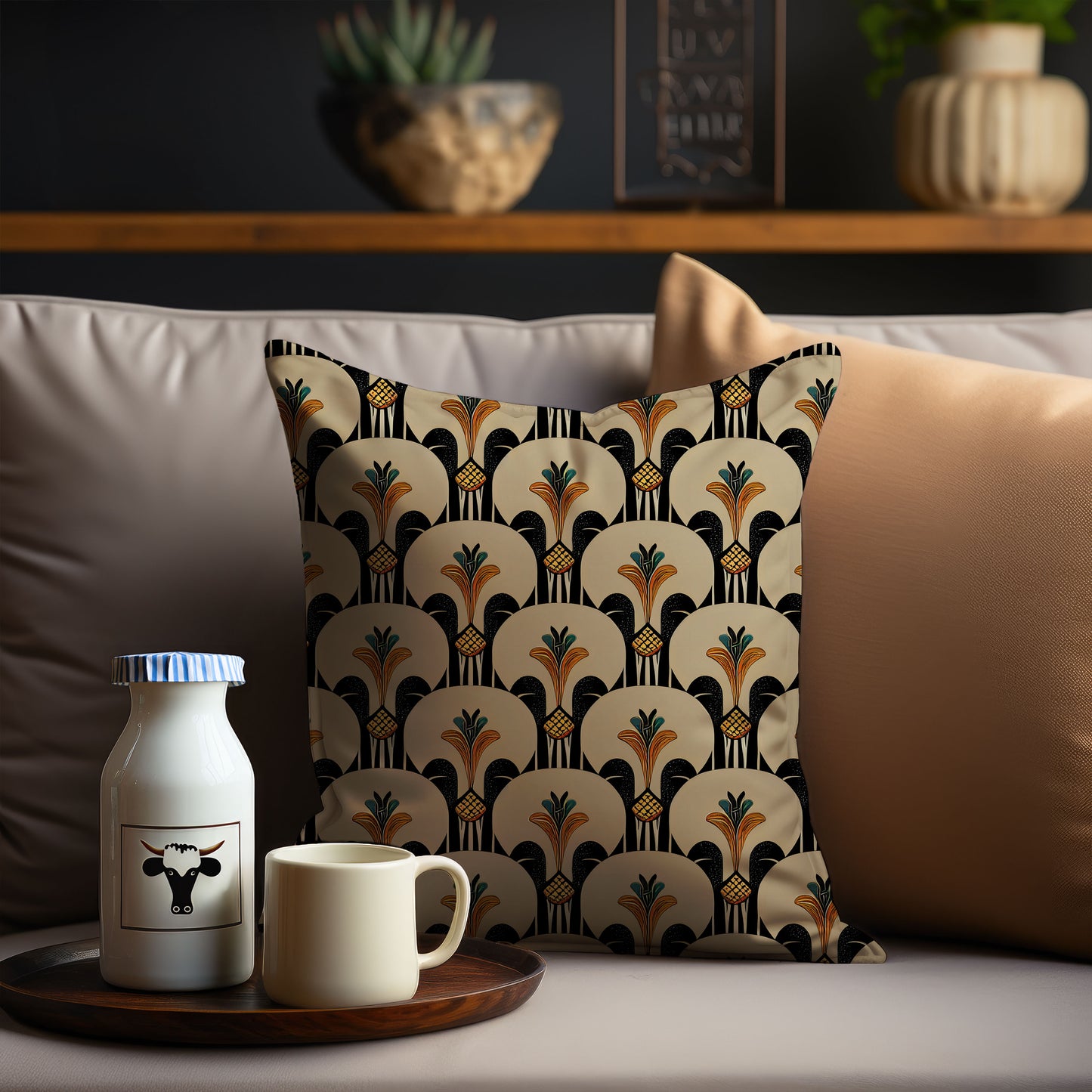 Art Deco Throw Pillow