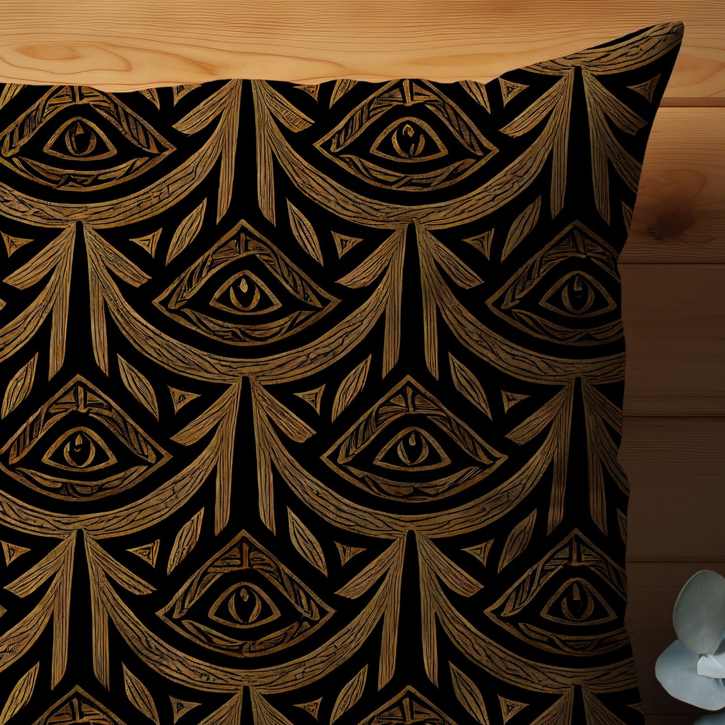 Moody Art Deco Throw Pillow
