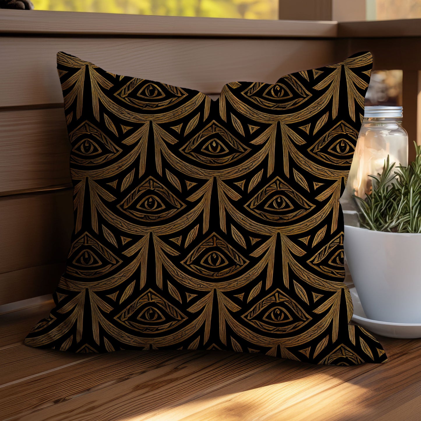 Moody Art Deco Throw Pillow