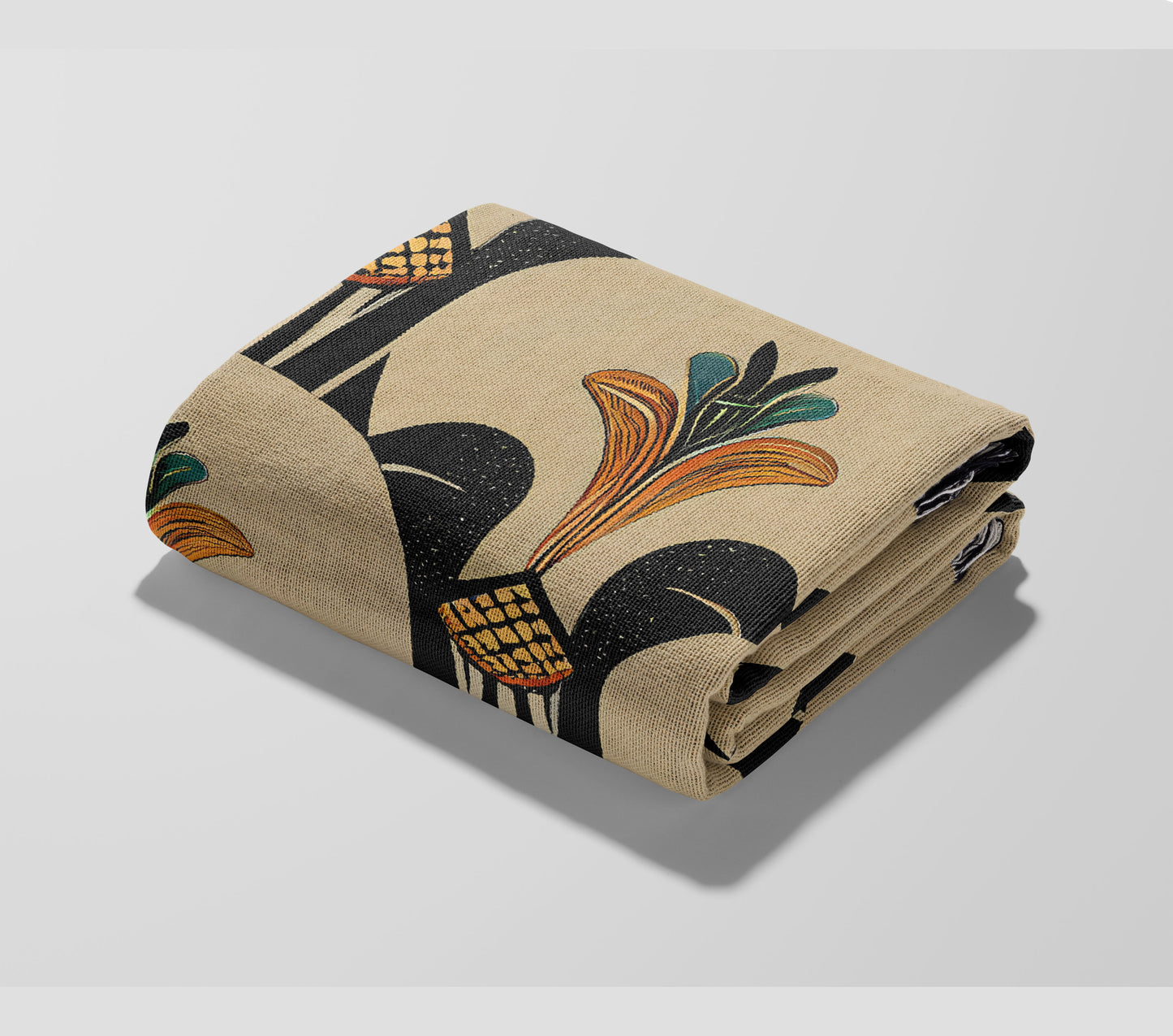 Art Deco Woven Throw Blanket