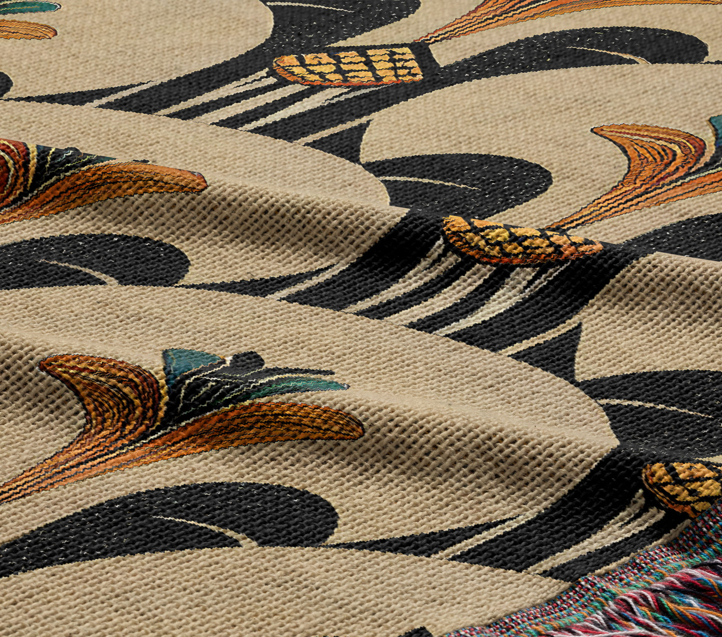 Art Deco Woven Throw Blanket