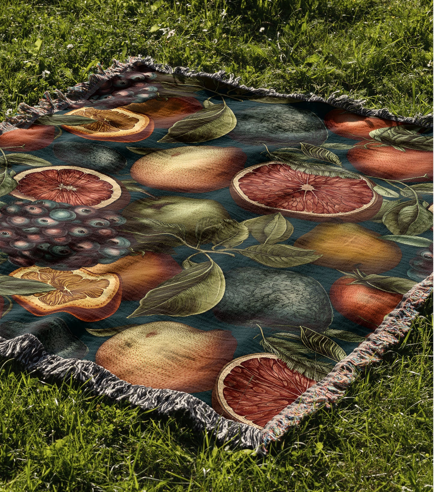 Fruit Woven Throw Blanket