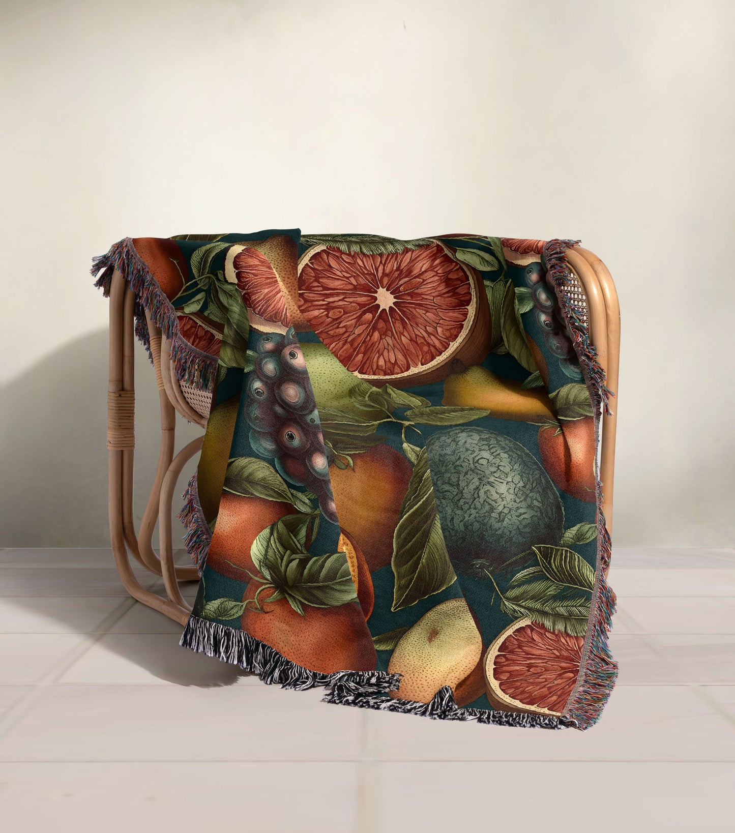 Fruit Woven Throw Blanket