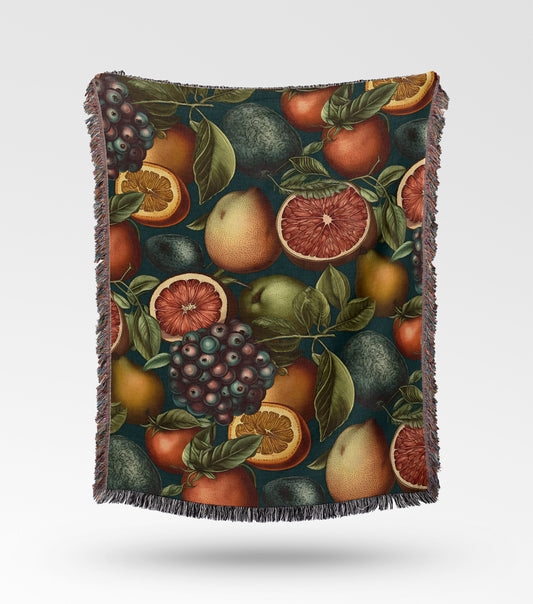 Fruit Woven Throw Blanket