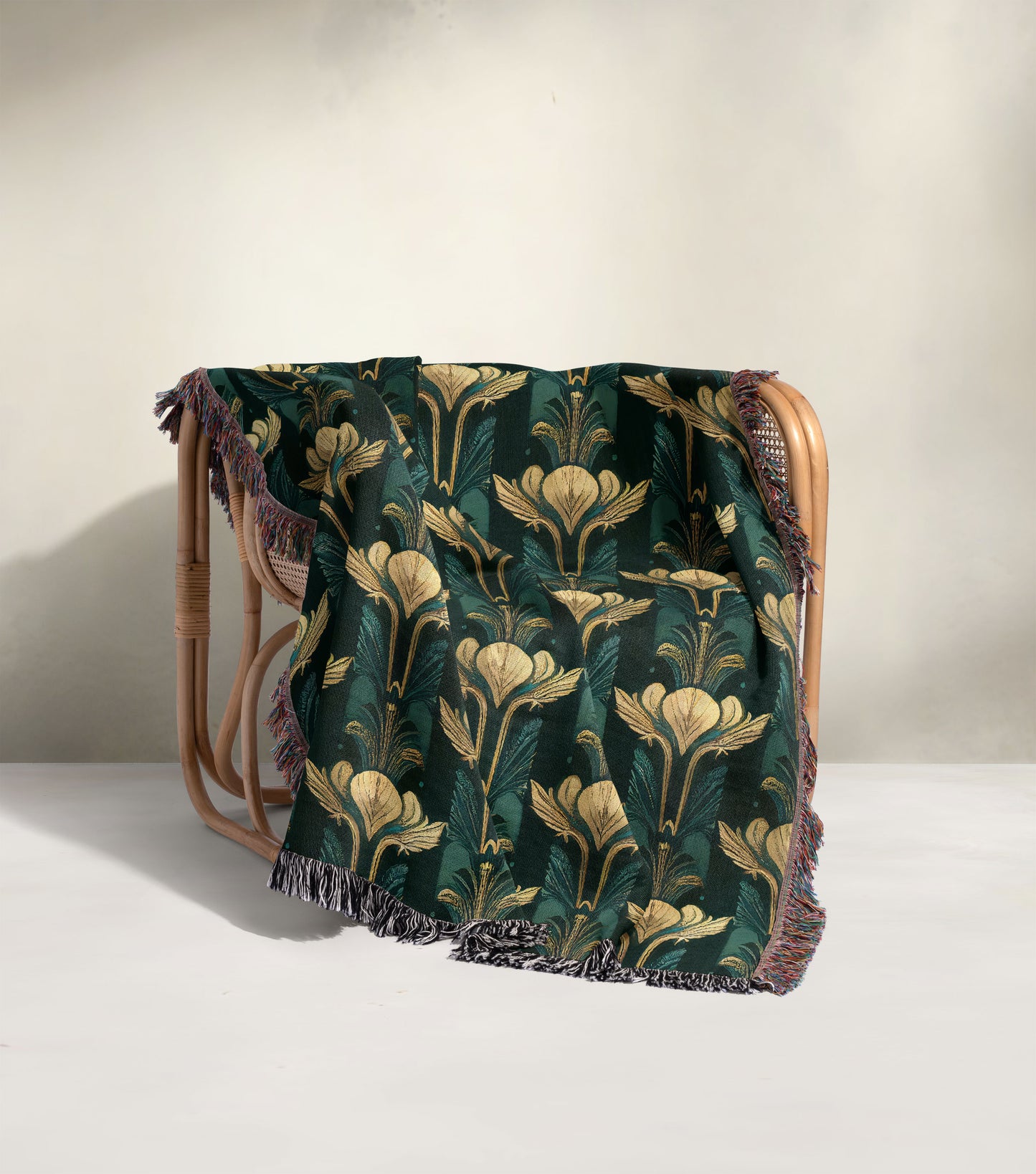 Art Deco Woven Throw Blanket