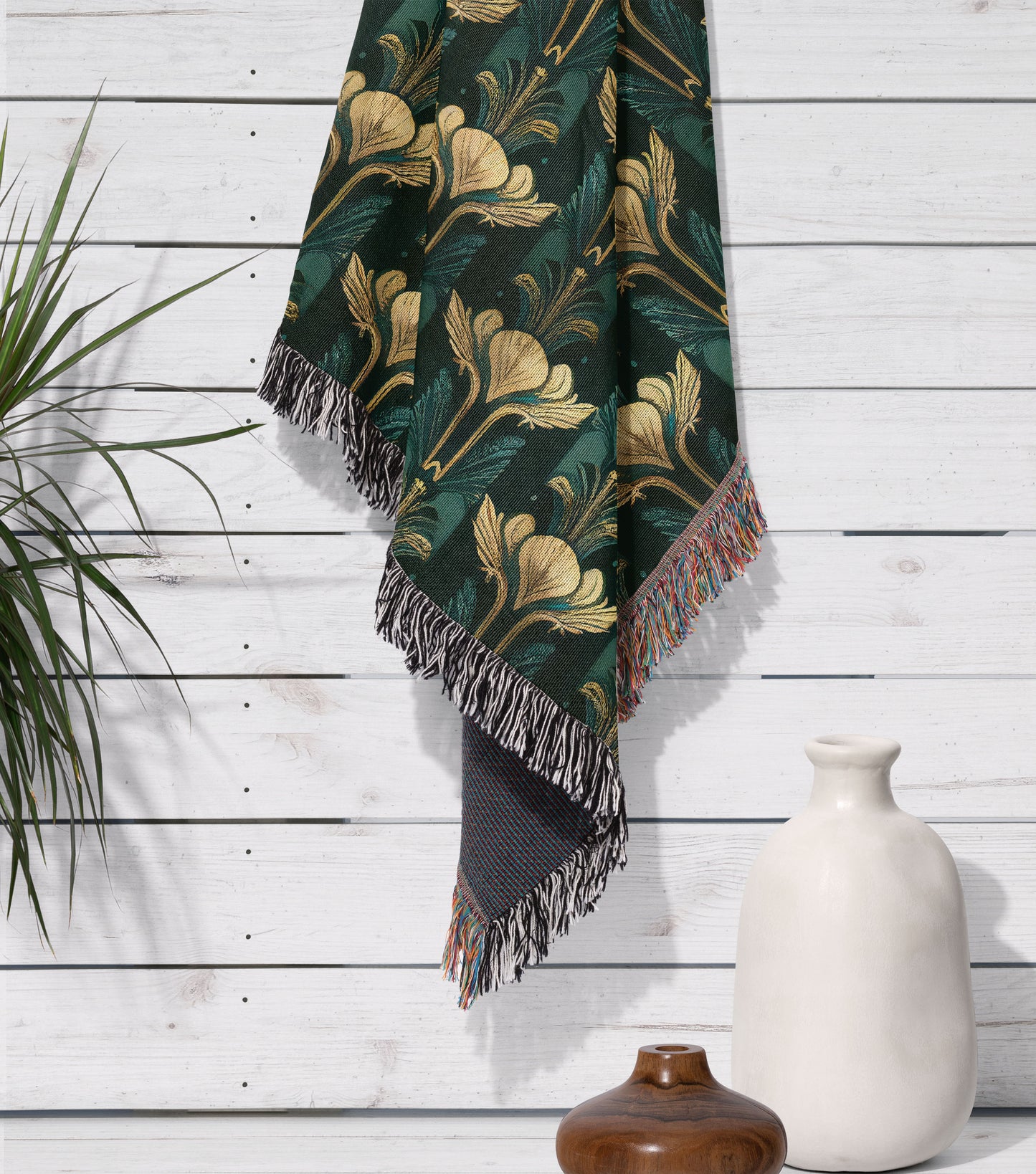 Art Deco Woven Throw Blanket