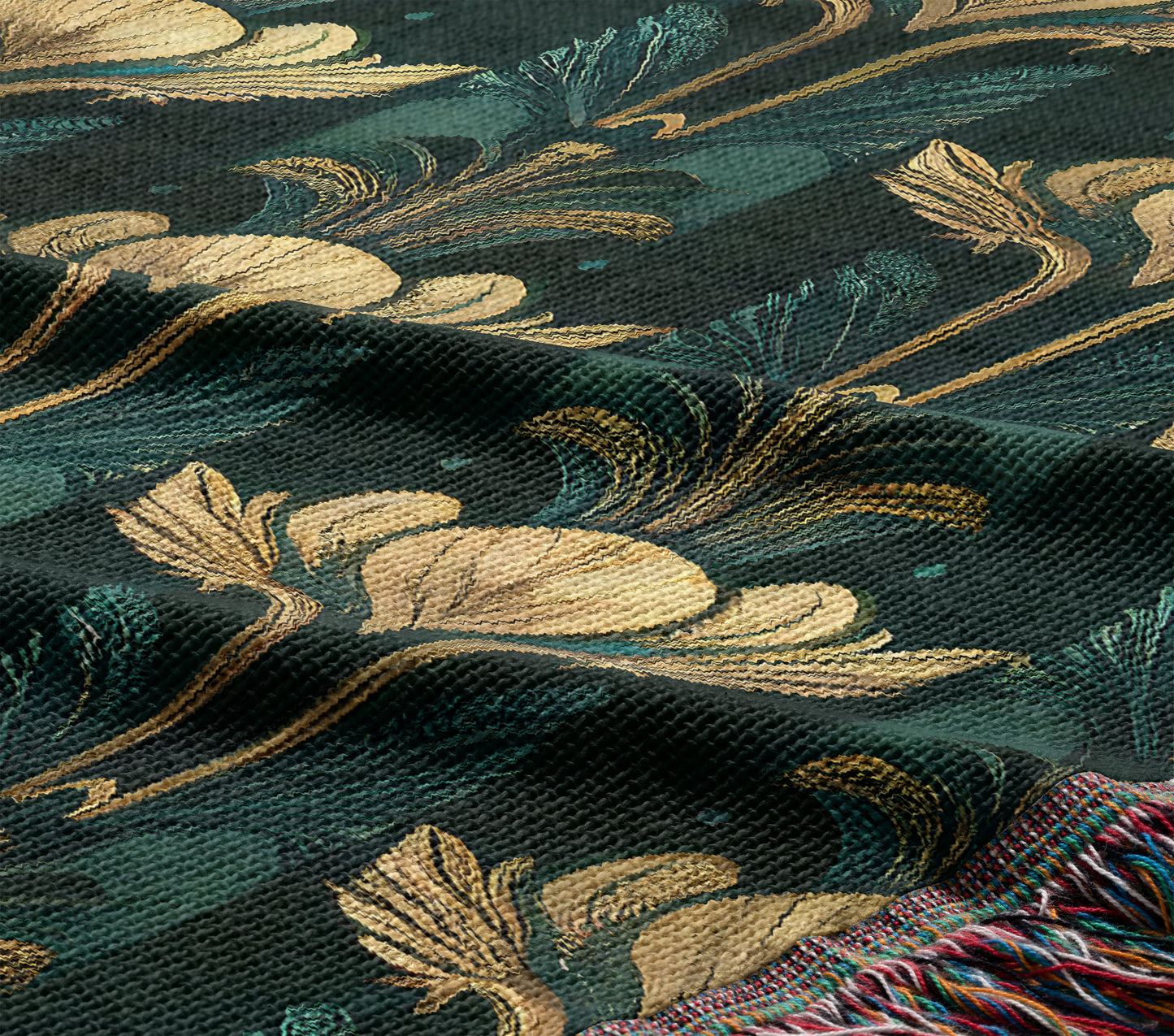 Art Deco Woven Throw Blanket