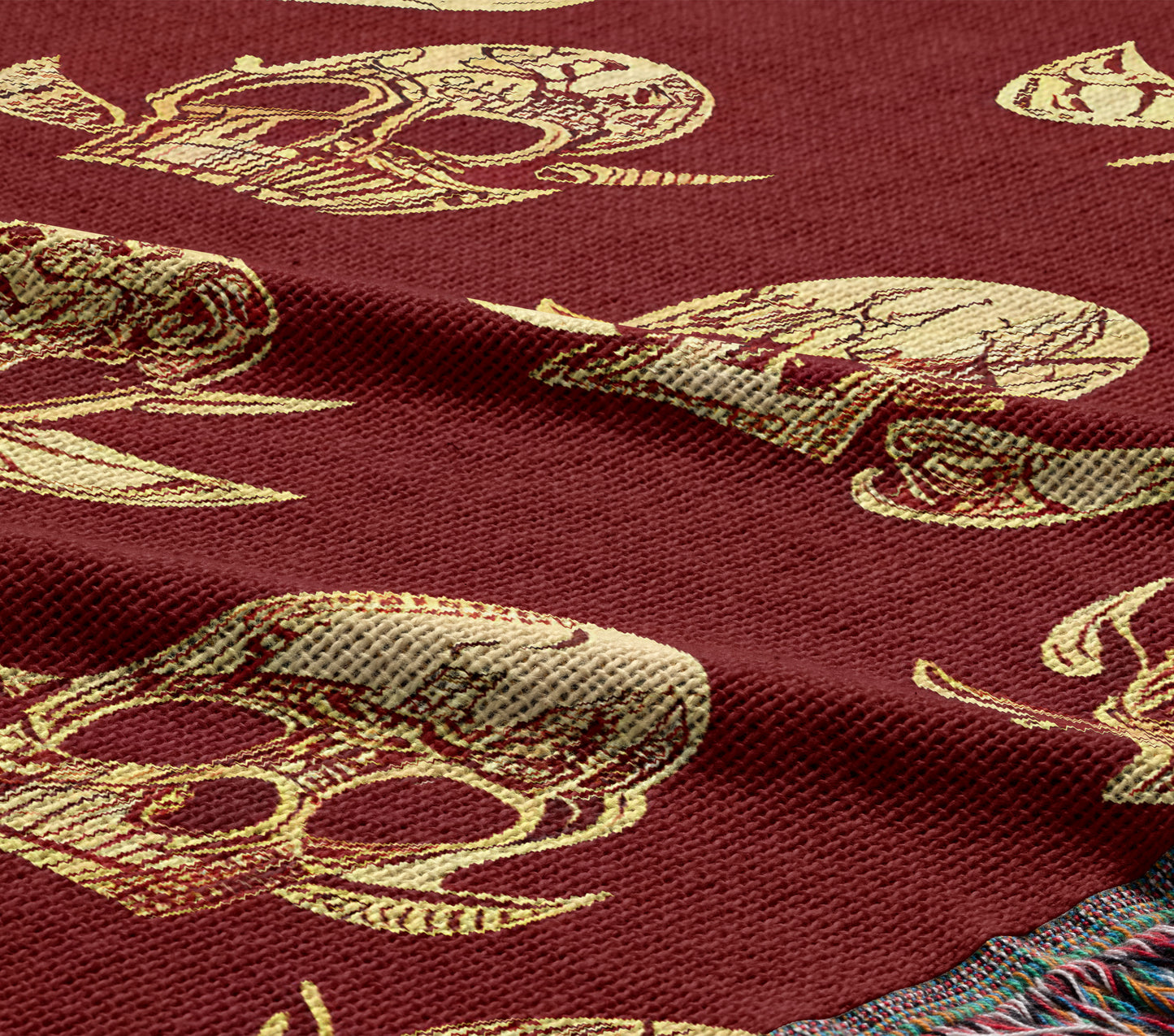 Pirate Skull Woven Throw Blanket