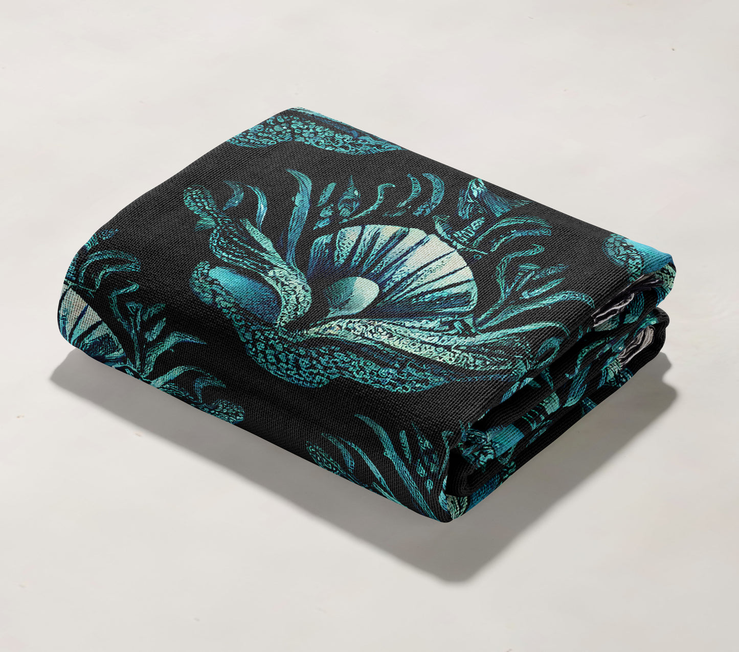 Blue Shell Abstract Woven Throw Blanket