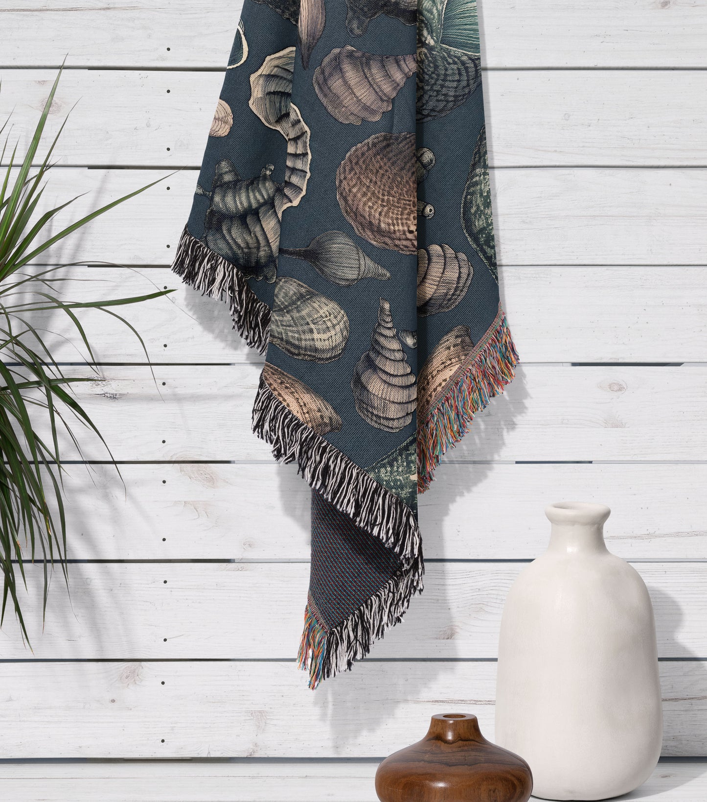 Seashell Medley Woven Throw Blanket