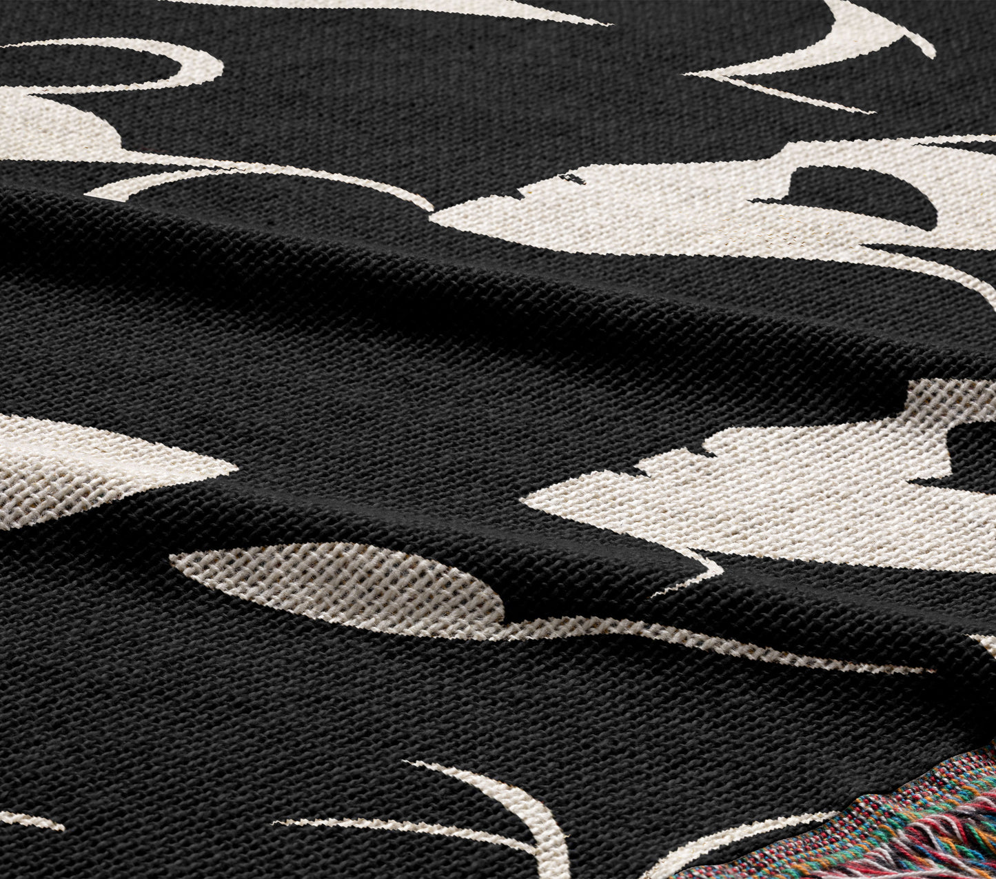 Mask and Vine Woven Throw Blanket