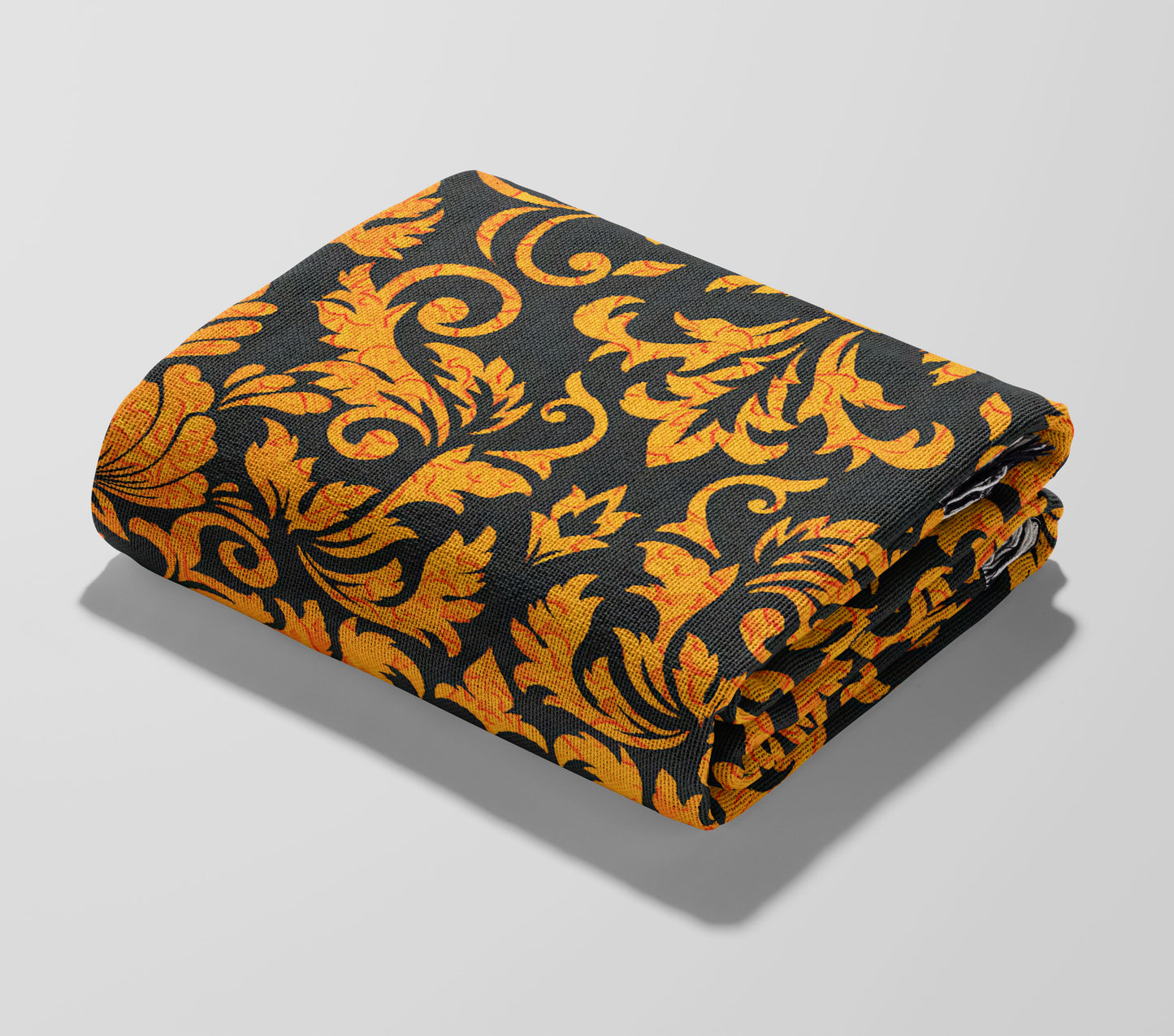 Amber Damask Woven Throw Blanket