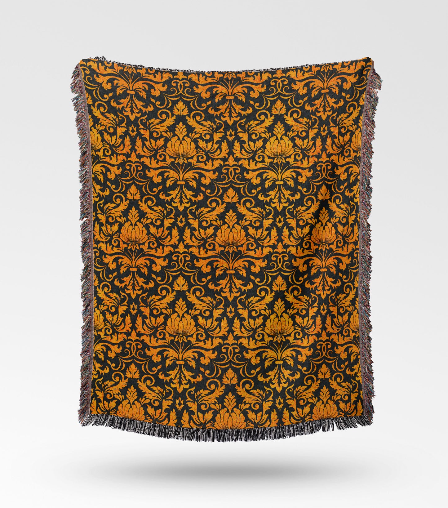 Amber Damask Woven Throw Blanket