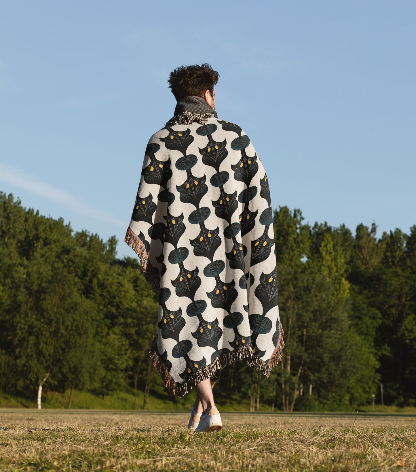 Bat Abstract Woven Throw Blanket