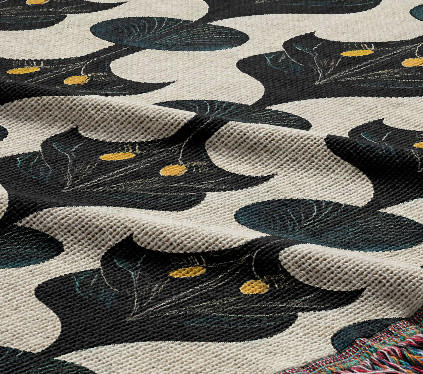 Bat Abstract Woven Throw Blanket