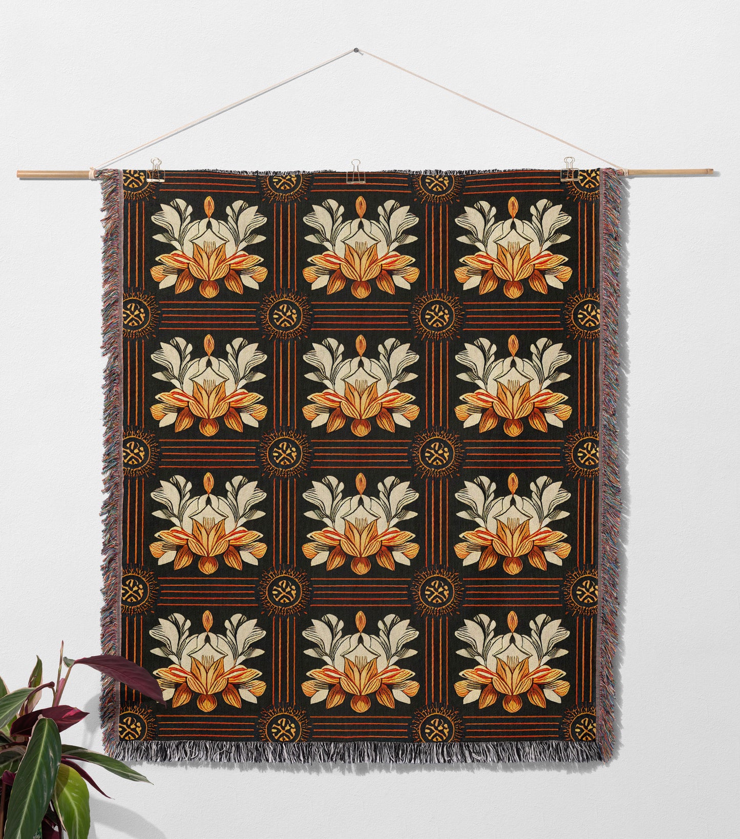 Odyssey Art Nouveau Woven Throw Blanket