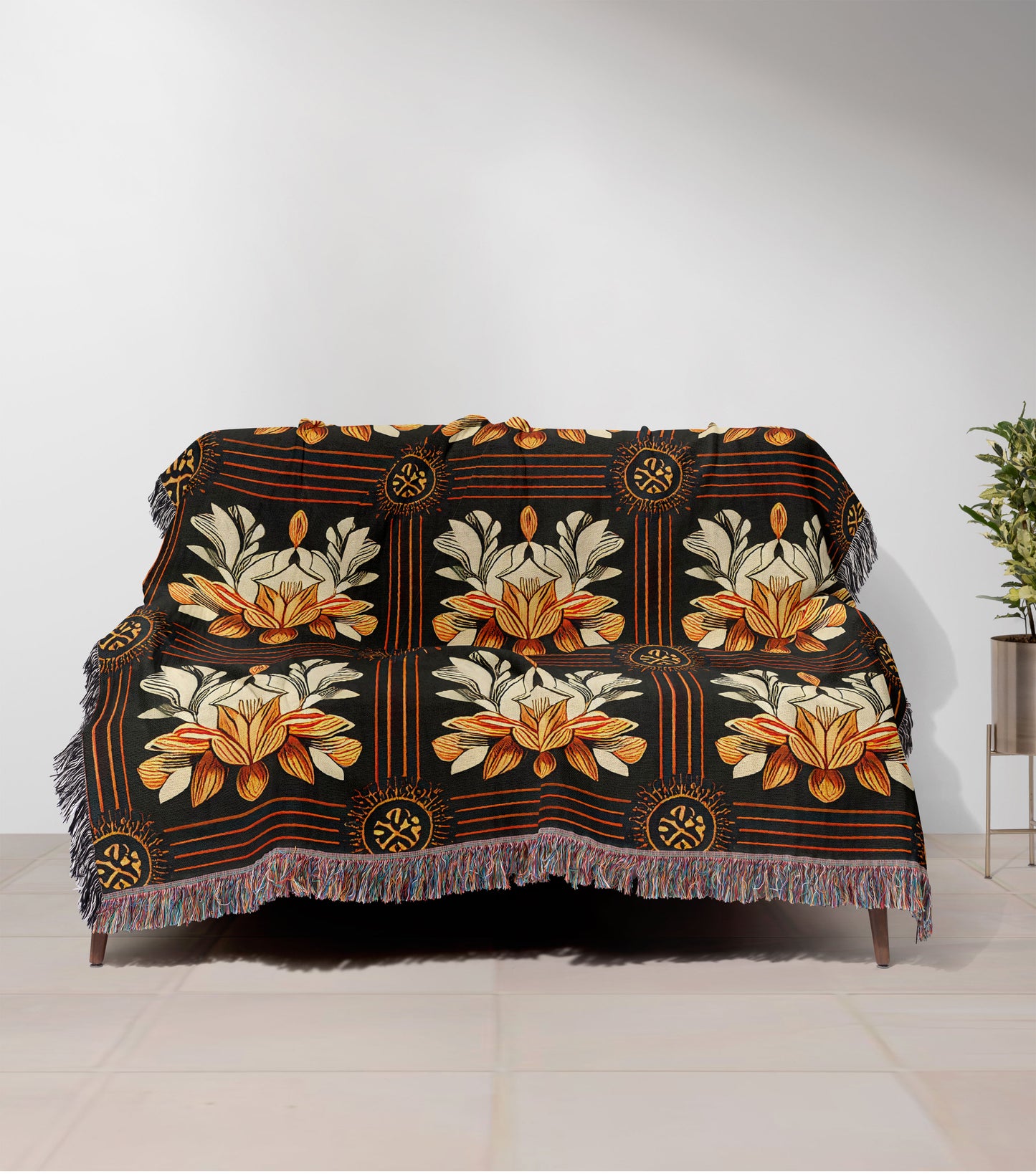 Odyssey Art Nouveau Woven Throw Blanket