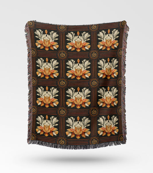 Odyssey Art Nouveau Woven Throw Blanket