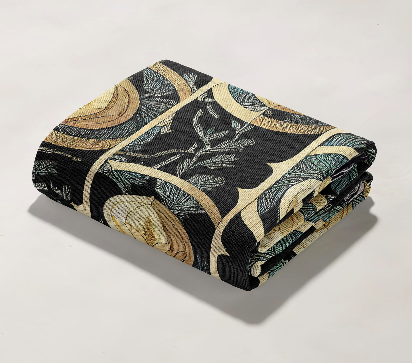 Art Nouveau Stripe Woven Throw Blanket