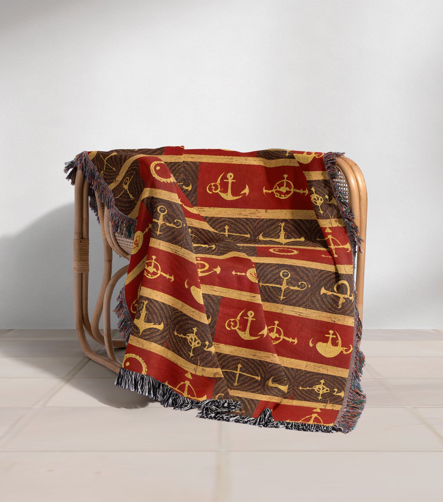 Nautical Stripe Woven Throw Blanket