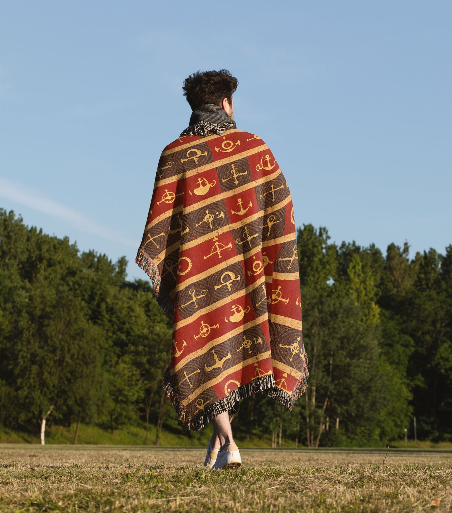 Nautical Stripe Woven Throw Blanket