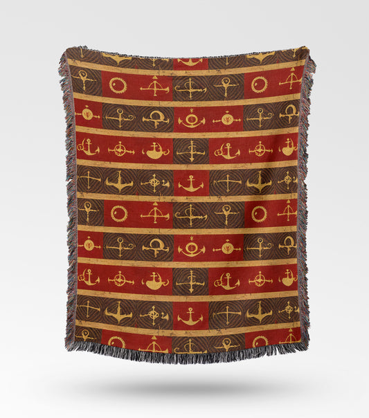 Nautical Stripe Woven Throw Blanket