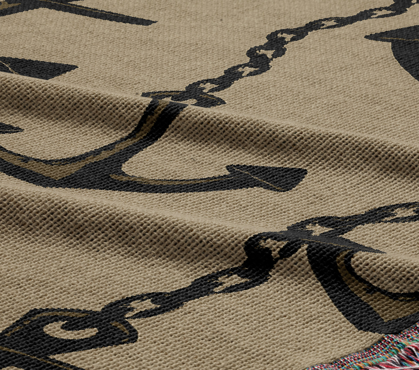 Vintage Anchor Woven Throw Blanket