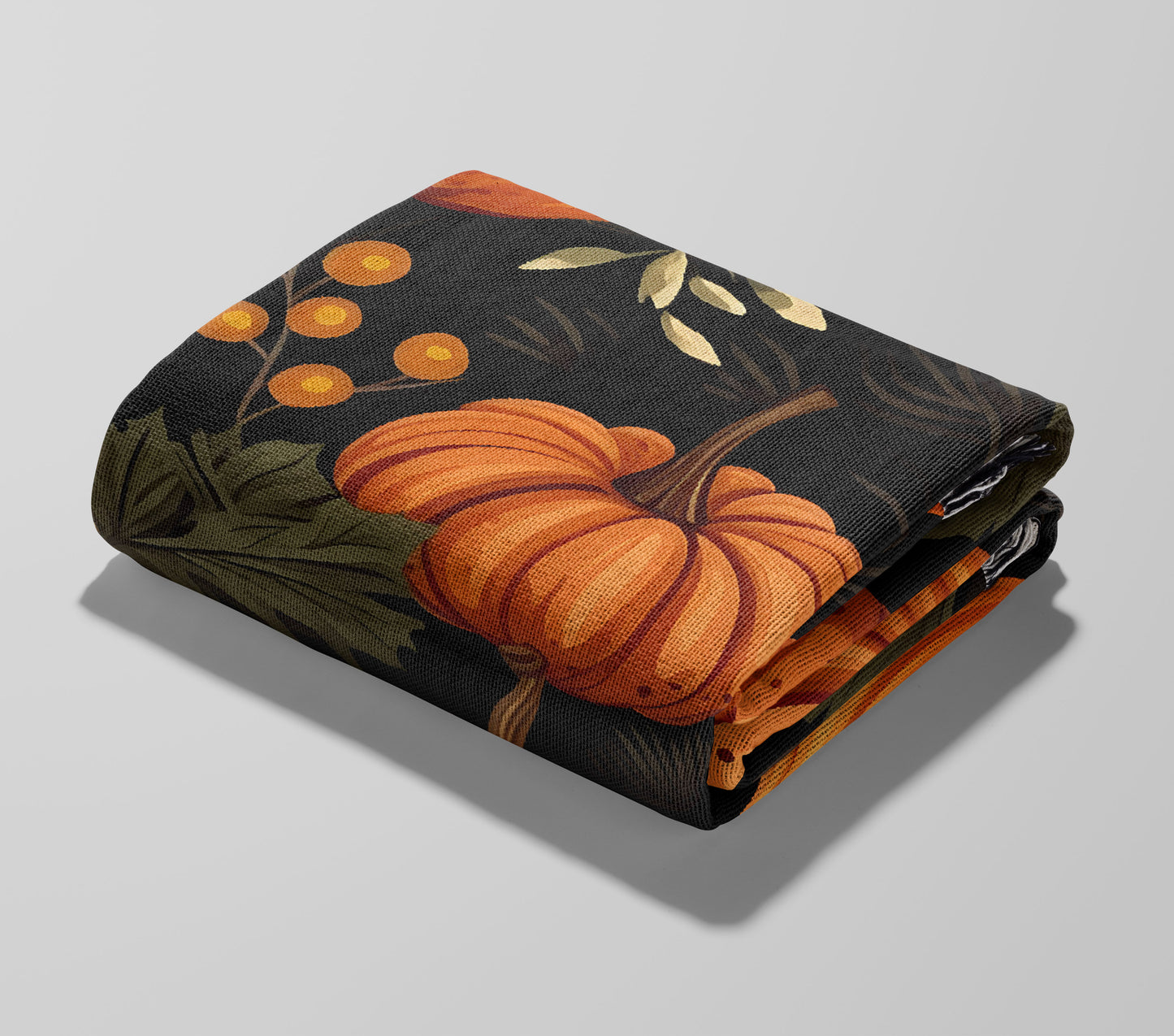 Pumpkin Woven Throw Blanket