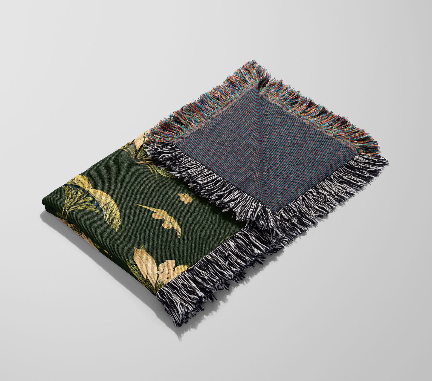 Vintage Floral Woven Throw Blanket