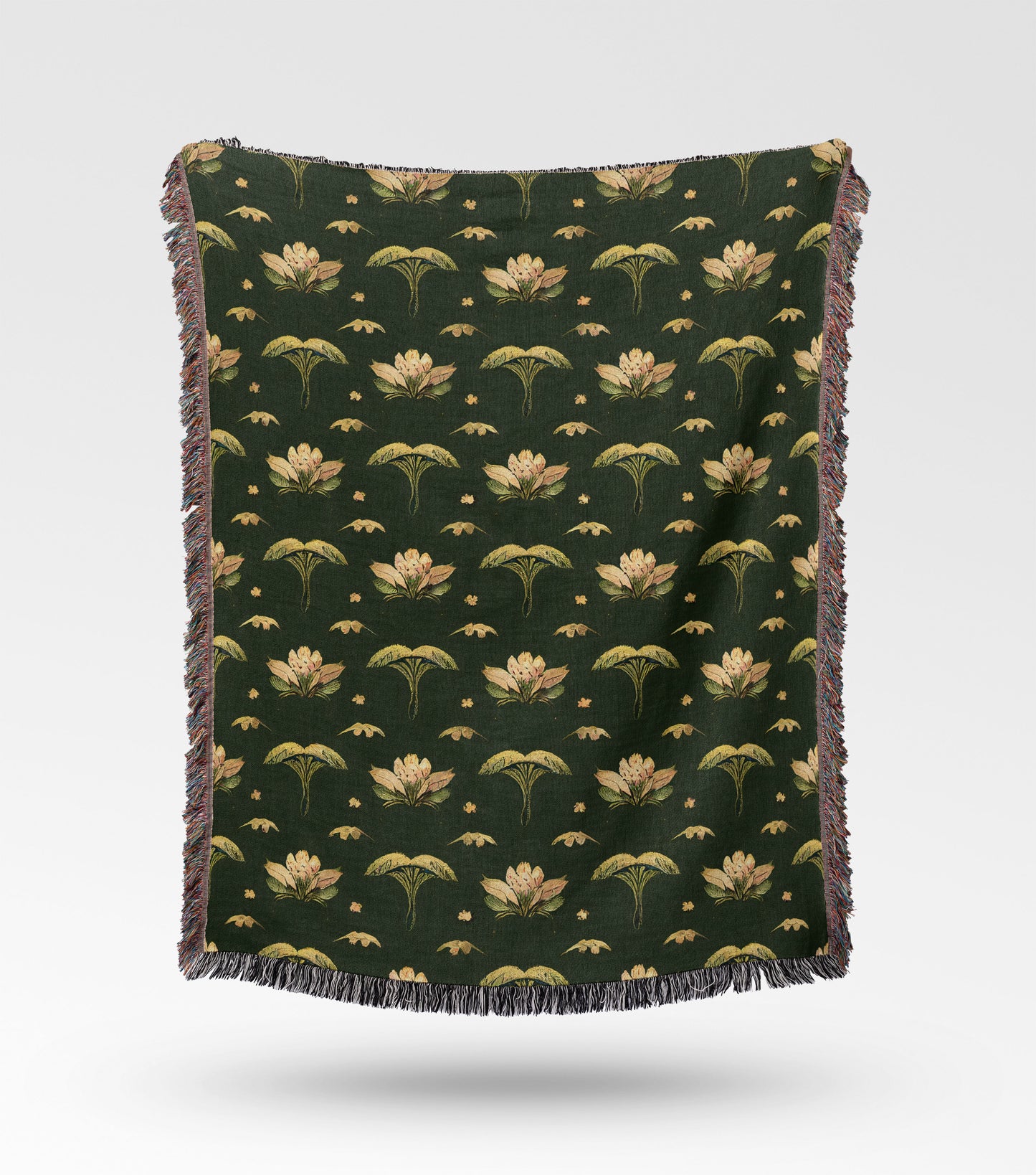 Vintage Floral Woven Throw Blanket