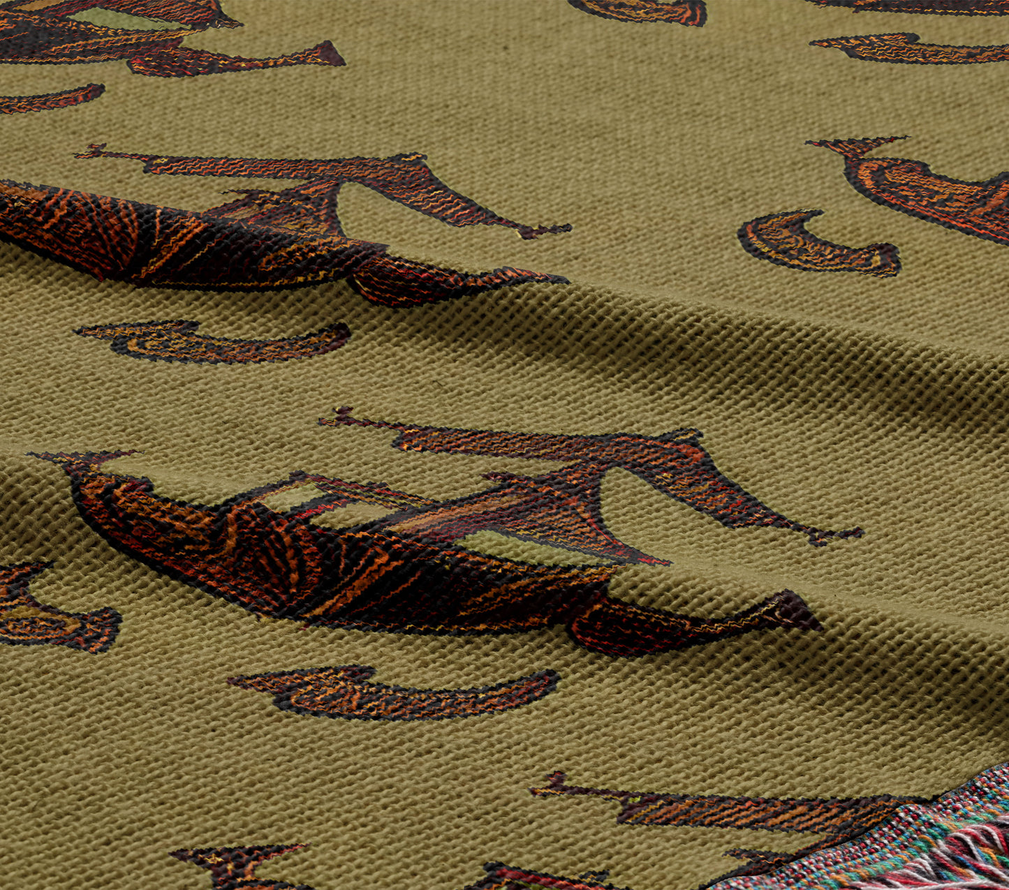 Merchant Ship Woven Throw Blanket